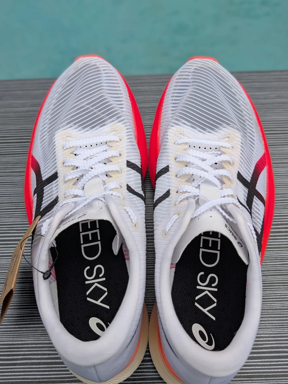 ASICS Metaspeed Sky+ White Performance Red Size Men's 7.5 / Women's 9 - Picture 14 of 14